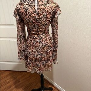 MAJORELLE Multicolor Animal Print Long Sleeve Dress